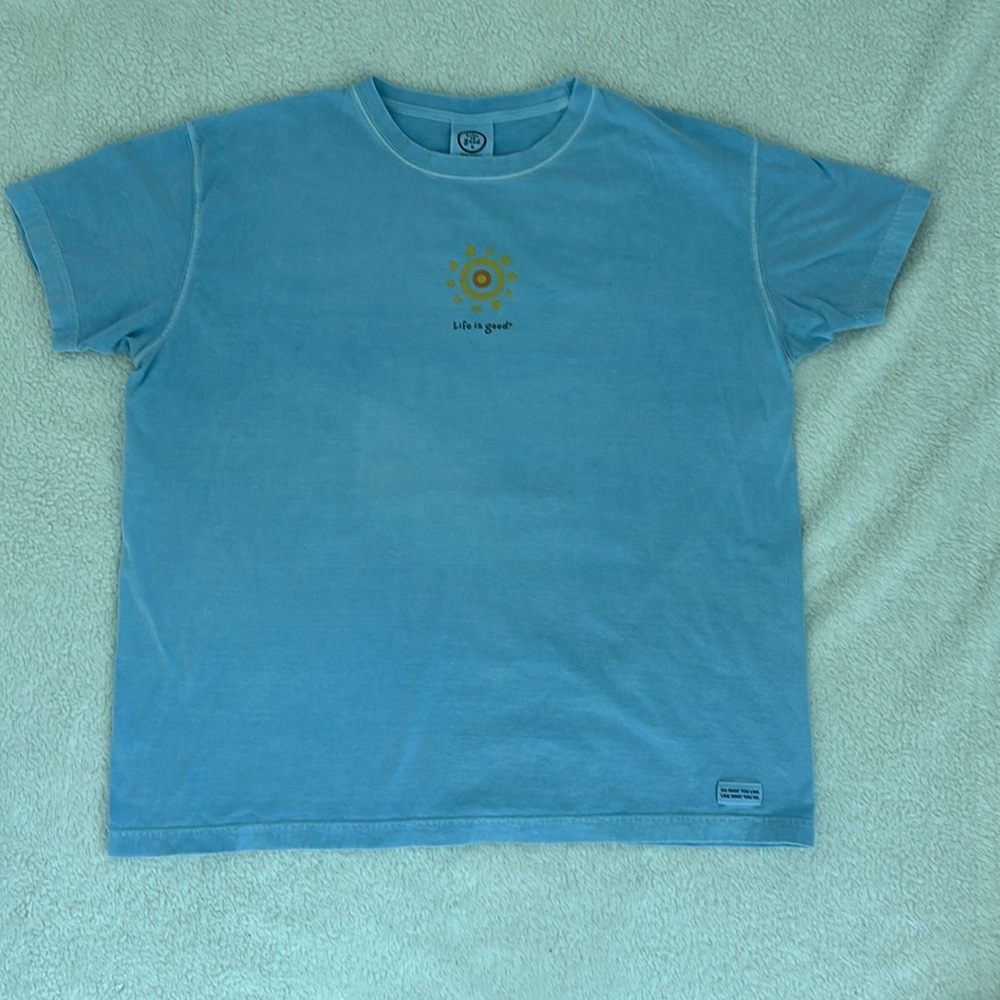 Life Is Good Tee Shirt XL Blue Tee Shirt - Sun